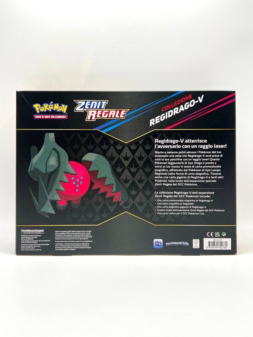 Collezione Pokémon Zenith regale Regidrago V Sealed 4 bustine Italiano