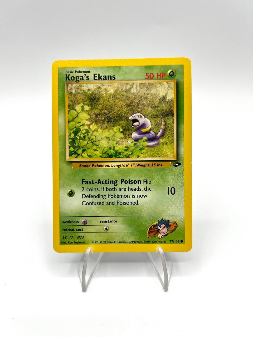 Carta pokemon Koga's Ekans 77/132 set Gym Heroes Excellent Vintage Inglese