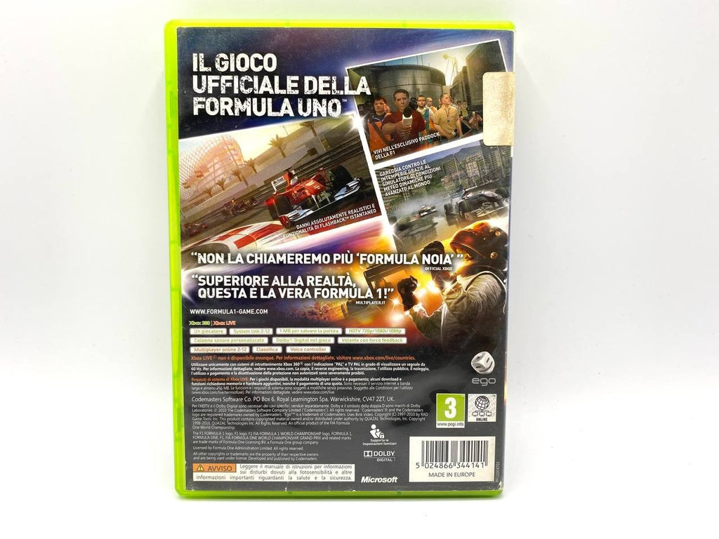 F1 Formula 1 2010 Italiano Microsoft Xbox 360 Completo Funzionante Italiano