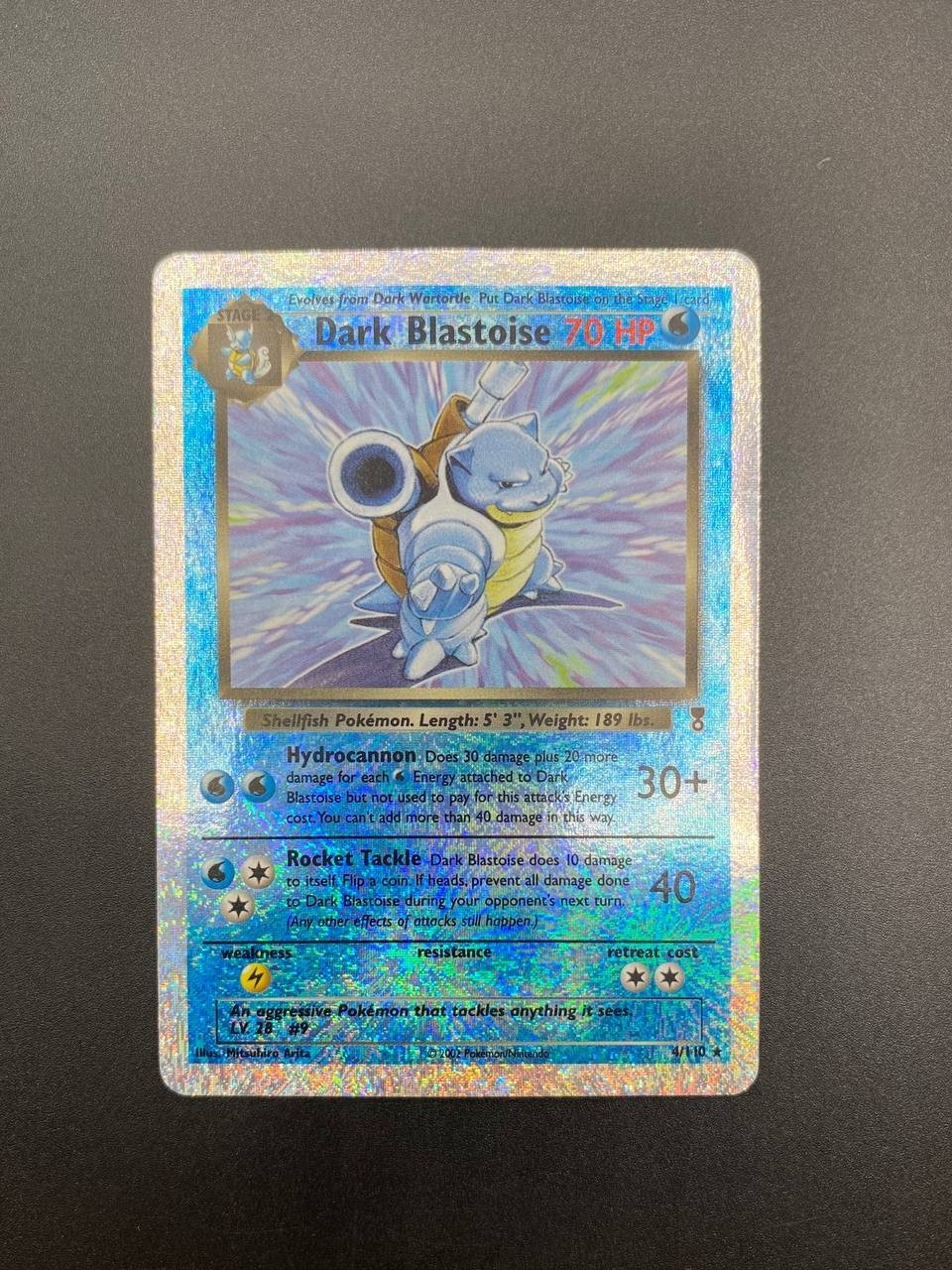 Carta Pokemon Legendary Collection Dark Blastoise 4/110 Reverse Holo Excellent