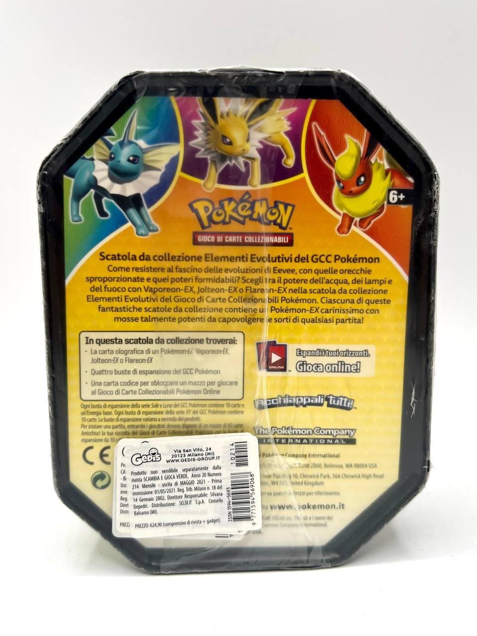 Pokémon Elemental Power Tins: Scatola da collezione flareon ex italiano siled