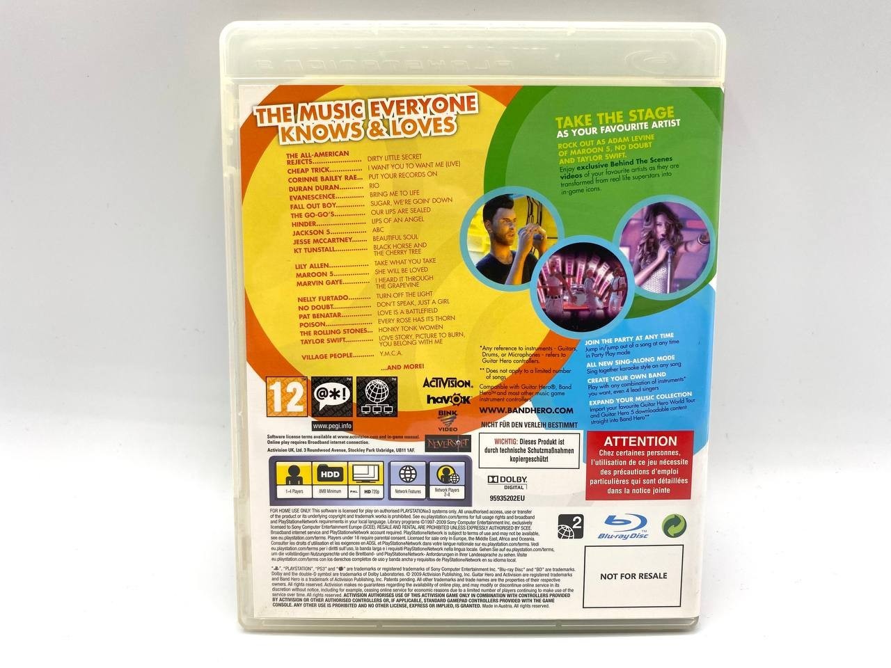 Band Hero PS3 PlayStation 3 SONY ITALIANO ITA COMPLETO TESTATO E FUNZIONANTE