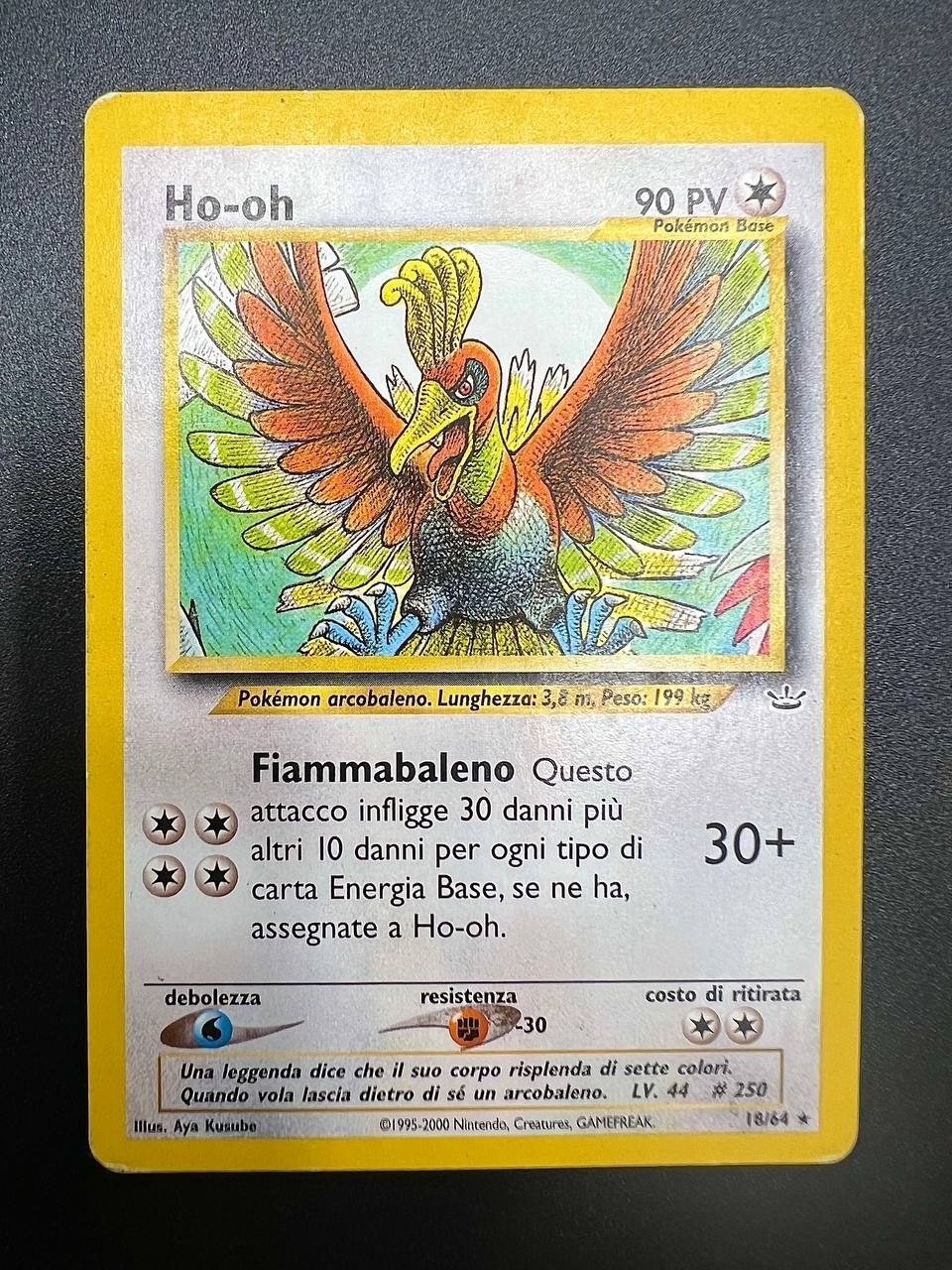 carta Pokémonì Ho-Oh NR 18 Neo Revelations italiano good unlimited no holo