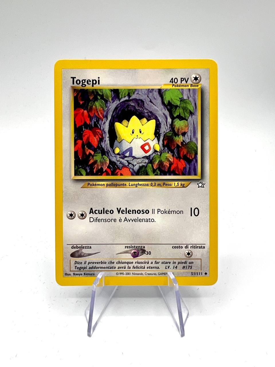CARD POKEMON - TOGEPI 51/111 - no holo italiano set neo genesis excellent