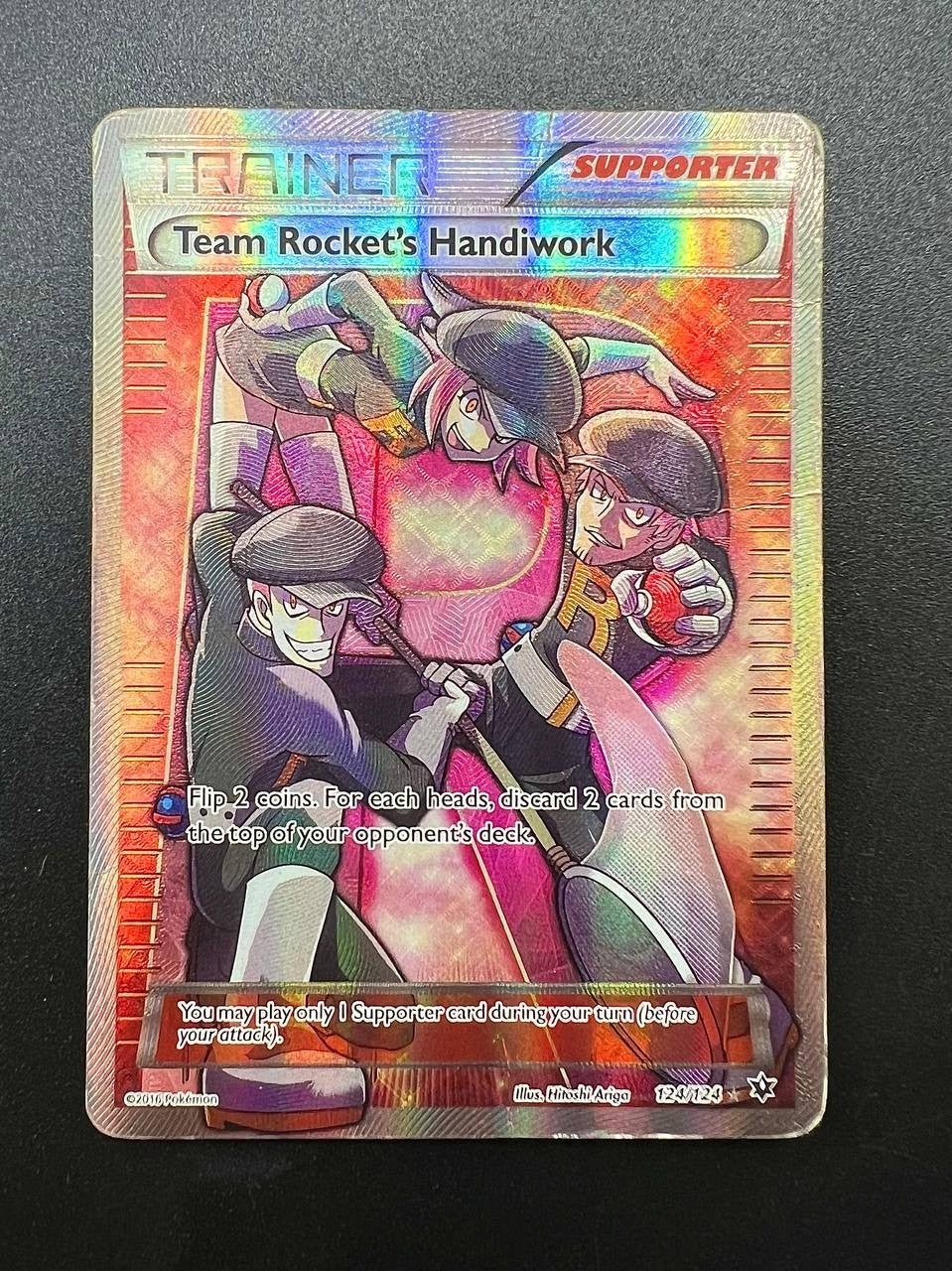 Pokemon Team Rocket's Handiwork 124/124 FCO Fates Collide Holo Near mint Inglese