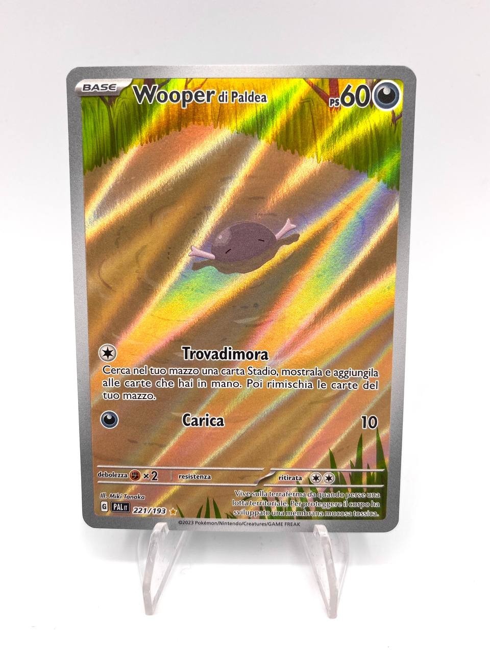 Carta Pokemon WOOPER DI PALDEA 221/193 PAL set Evoluzioni a Paldea Italiano NM