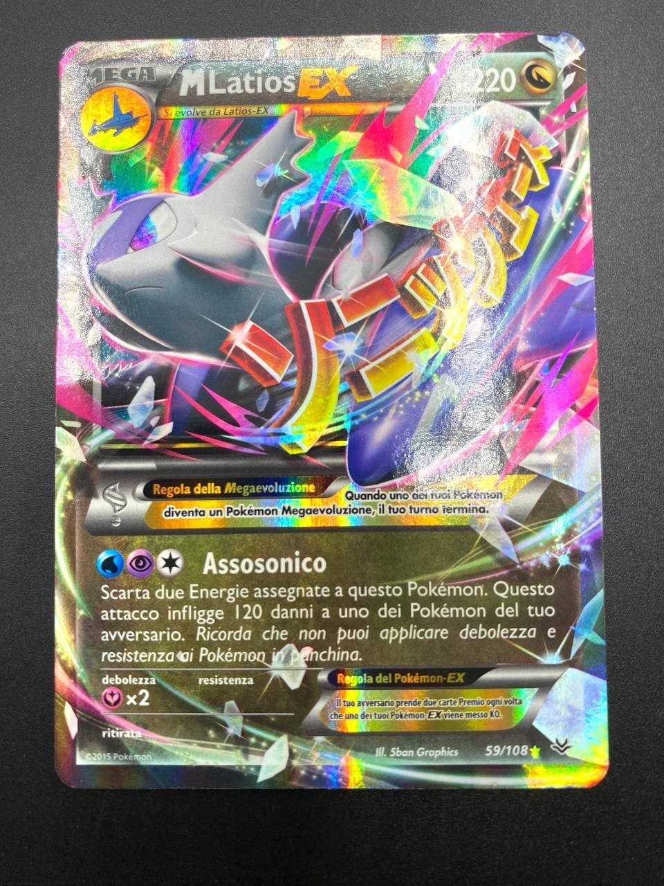 Carta Pokemon MLatios ex 59/108 set Furie Volanti 2015 Italiano Holo Excellent