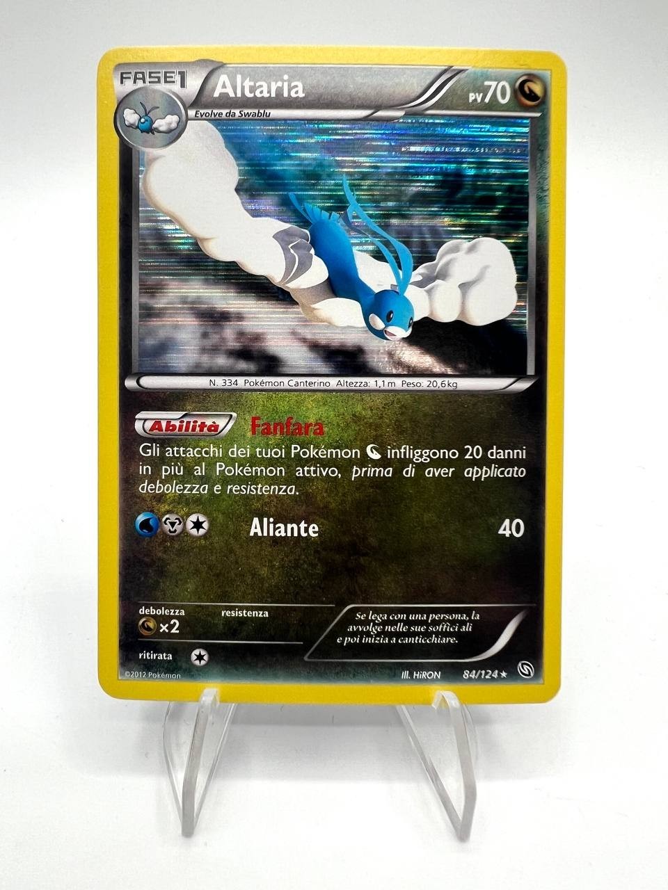 Carta pokemon Altaria 84/124 set Stirpe dei draghi Italiano Holo Near mint