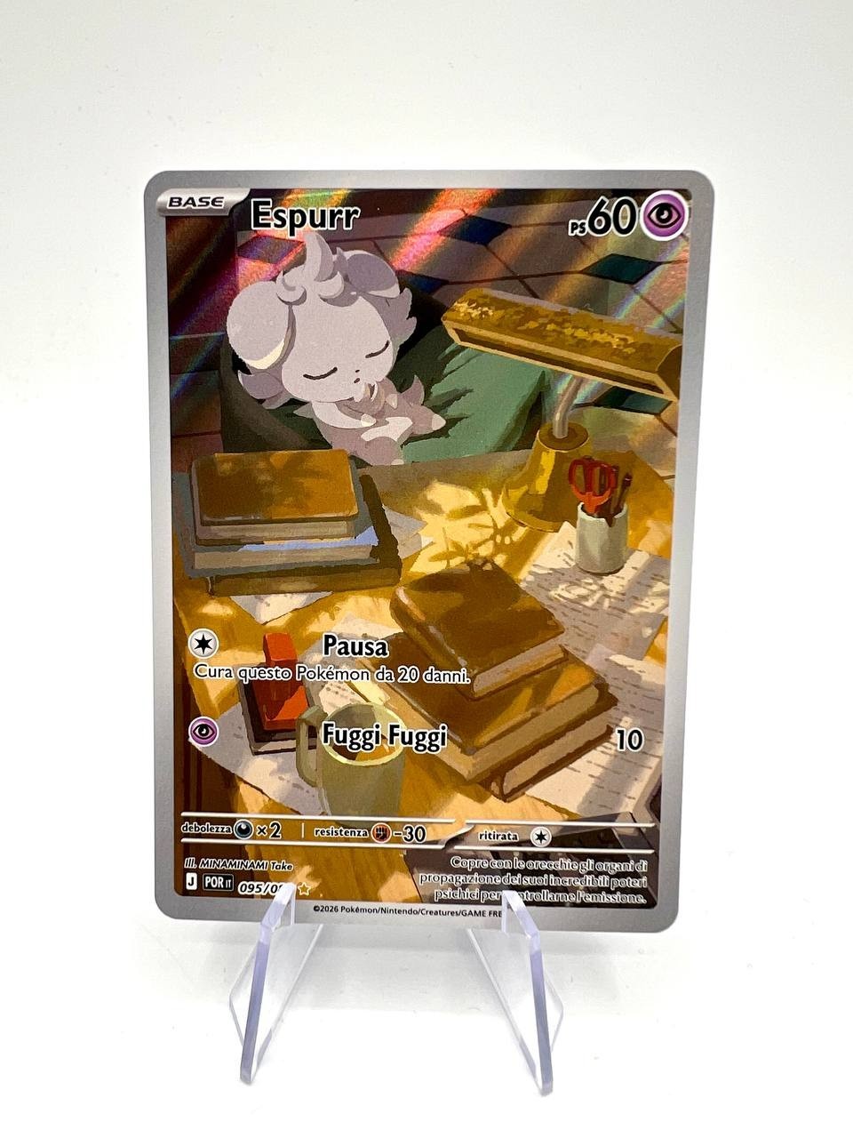 Carta pokemon Espurr 095/088 POR set equilibrio perfetto Near mint Holo Italiano