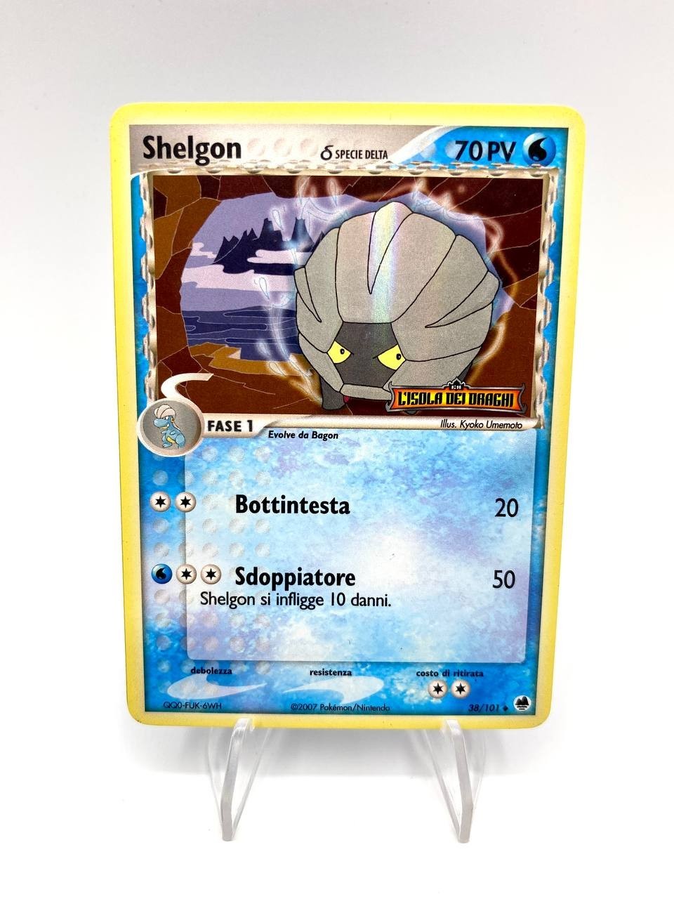 Carta Pokemon Shelgon 38/101 EX L'isola dei draghi ITA Stamped Good Holo