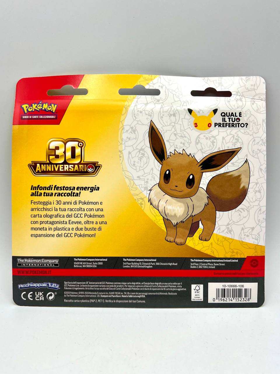Pokémon Blister 30° Anniversario – 2 Buste + Carta Promo + Moneta ITA